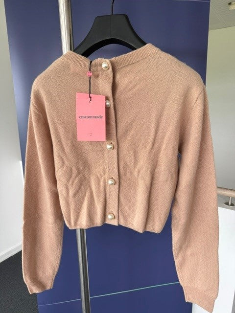Lysbrun sweater kort str 34/XS
