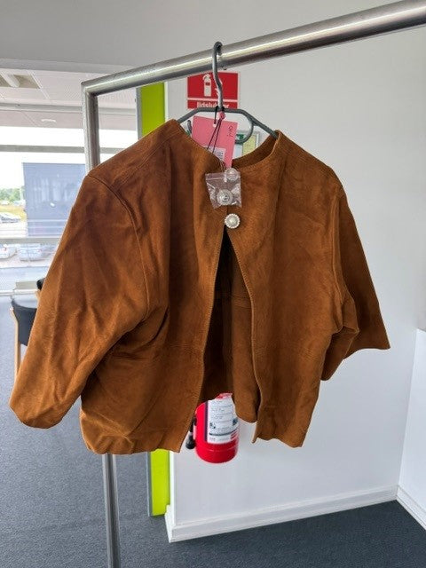 Top str 36/S - Cognac læder