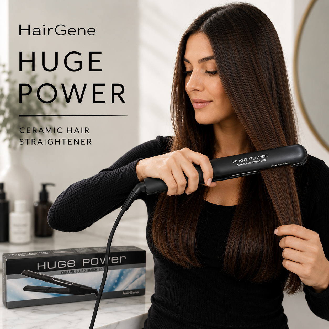 HairGene Huge Power Professionelt Keramisk Glattejern
