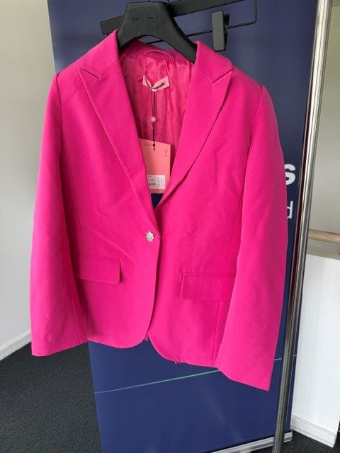 Jakke str 34/XS - Pink med åben ryg