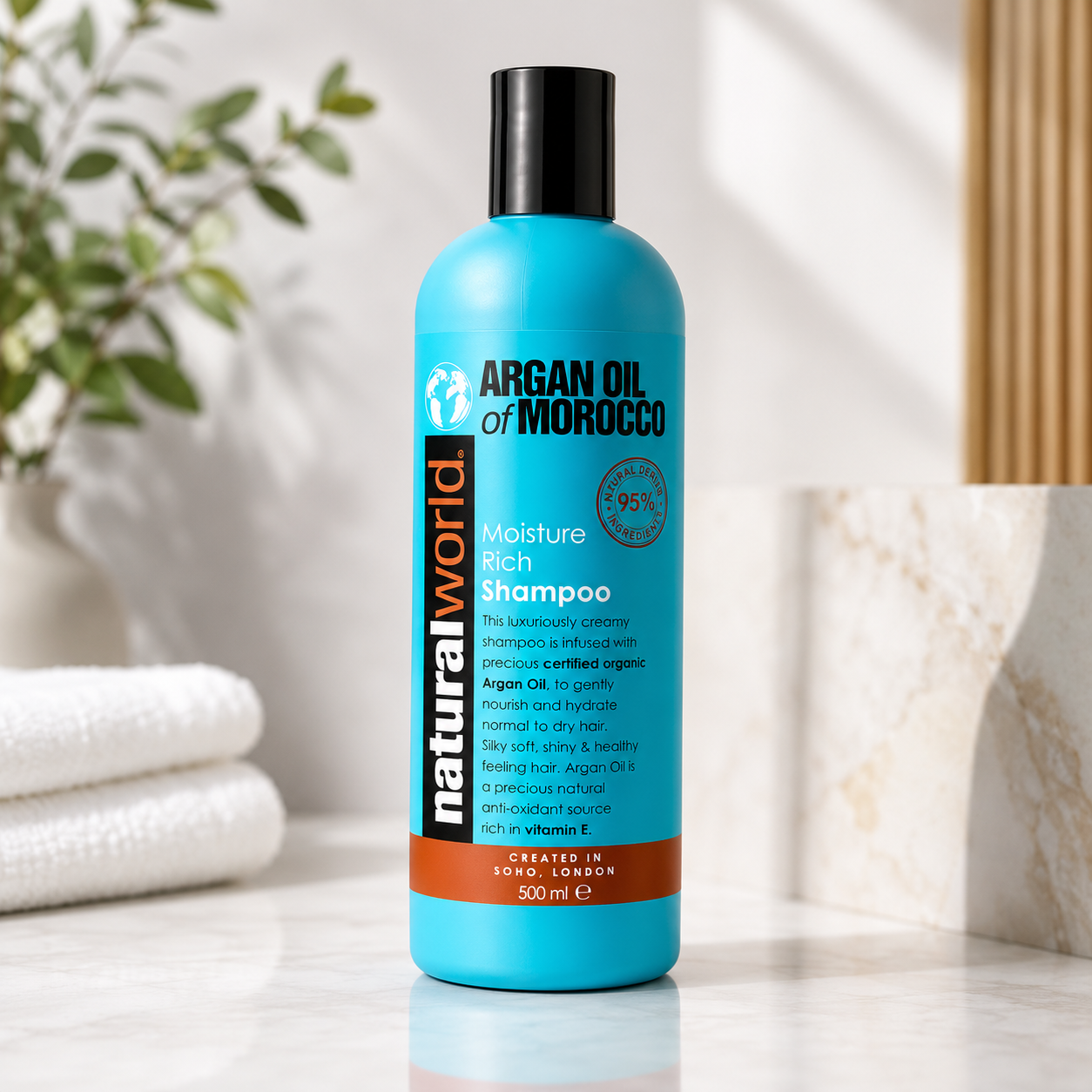 Natural World Argan Oil of Morocco Moisturising Shampoo 500 ml