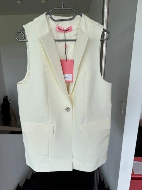 Vest str 36/S - Hvid